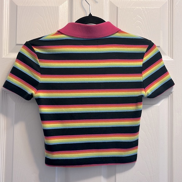 A-Lab 1/2 Zip Cropped T-shirt - Picture 3 of 4